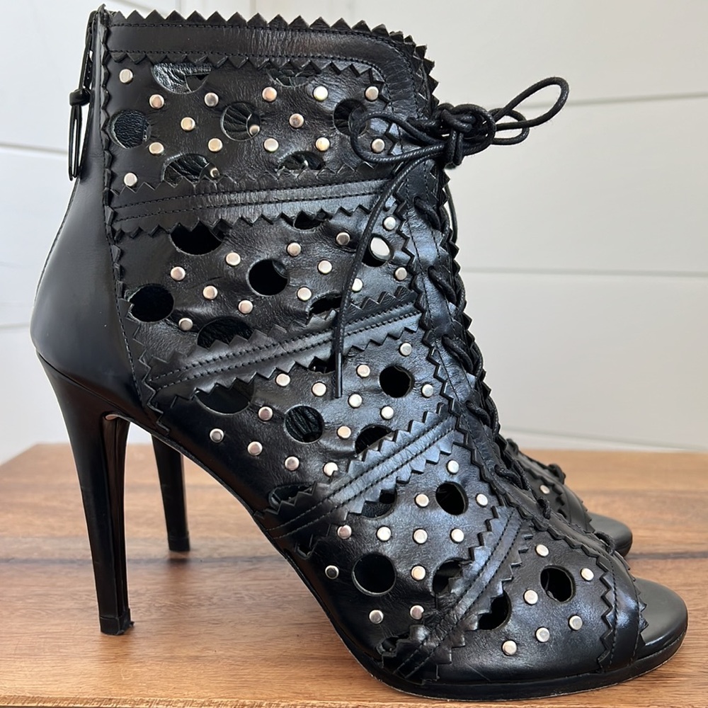 Studded Stuart Weitzman Booties. - Picture 3 of 17